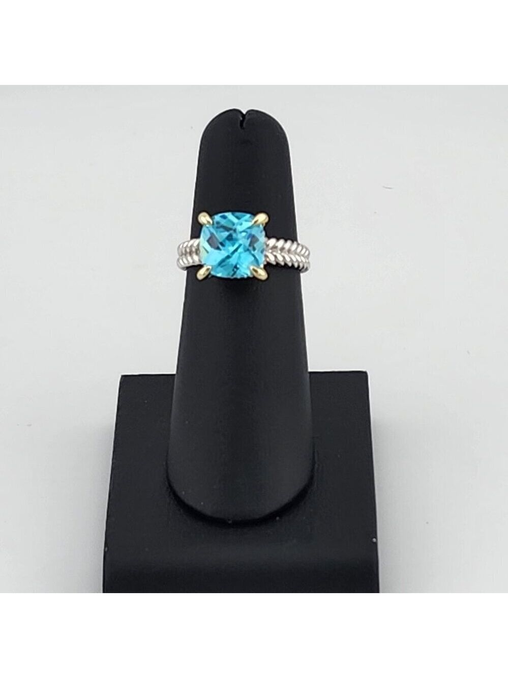 Sterling Silver 925 Ring with Baby Blue Gemstone – Fresh, Elegant, and Brand New